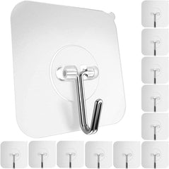 No-Damage Adhesive Wall Hooks – Pack of 10