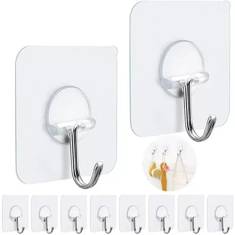 Adhesive Wall Hooks 10 Pack