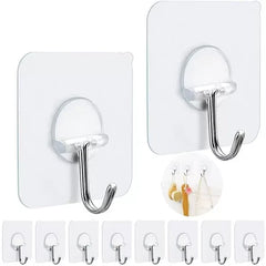 Adhesive Wall Hooks 10 Pack